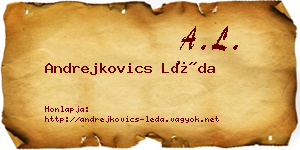 Andrejkovics Léda névjegykártya
